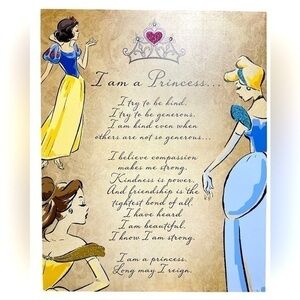 Disney Princess Wall Art - Multicolor